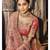 Peach Embroidered Silk Semi Stitched Lehenga
