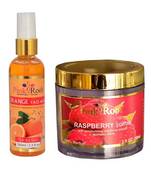 100ml Orange Face Wash  With 100gm Raspberry Scrub With Pink root