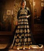Black Embroidered Georgette Salwar