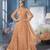 Orange Embroidered Net Salwar