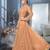 Orange Embroidered Net Salwar
