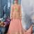 Peach Embroidered Net Salwar