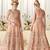 Peach Embroidered Net Salwar