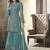 Turquoise Embroidered Net Salwar