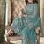 Turquoise Embroidered Net Salwar