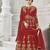 Red Embroidered Silk Salwar
