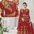 Red Embroidered Silk Salwar