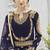 Blue Embroidered Silk Salwar