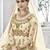 Cream Embroidered Silk Salwar