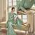 Green Embroidered Net Salwar