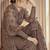 Brown Embroidered Net Salwar