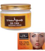 Femina Beauty De-Tan Cream With Pink Root De-Tan Kit