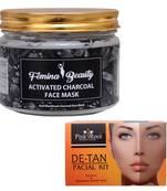 Femina Beauty Charcoal Mask With Pink Root De-Tan Kit