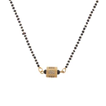 Gold cubic zirconia mangalsutra 2