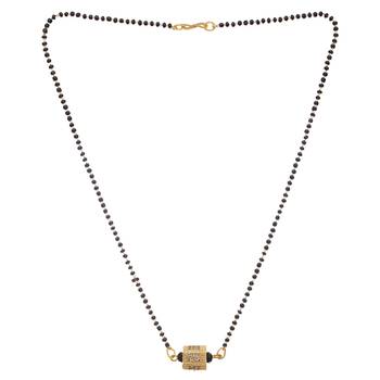Gold cubic zirconia mangalsutra 3