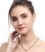 Gold cubic zirconia mangalsutra