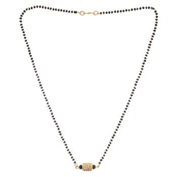 Gold cubic zirconia mangalsutra 2