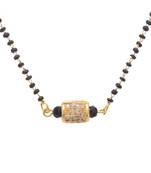 Gold cubic zirconia mangalsutra