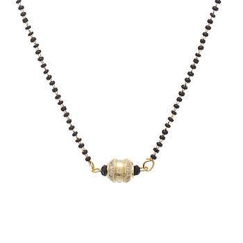 Gold cubic zirconia mangalsutra 2