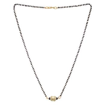 Gold cubic zirconia mangalsutra 1