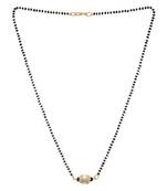 Gold cubic zirconia mangalsutra