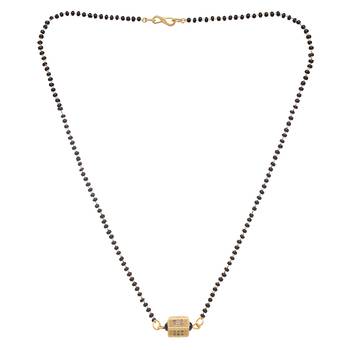 Gold cubic zirconia mangalsutra 2
