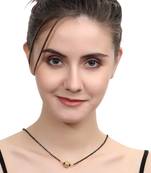 Gold cubic zirconia mangalsutra