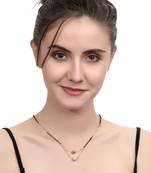 Gold cubic zirconia mangalsutra