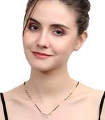 Gold cubic zirconia mangalsutra