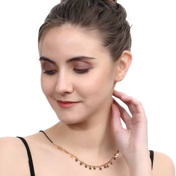 Gold cubic zirconia mangalsutra 1