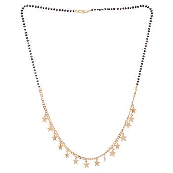Gold cubic zirconia mangalsutra 2