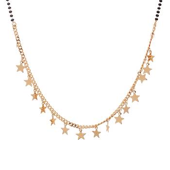Gold cubic zirconia mangalsutra 3