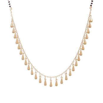 Gold cubic zirconia mangalsutra 2