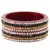 Maroon Crystal Bangles And Bracelets