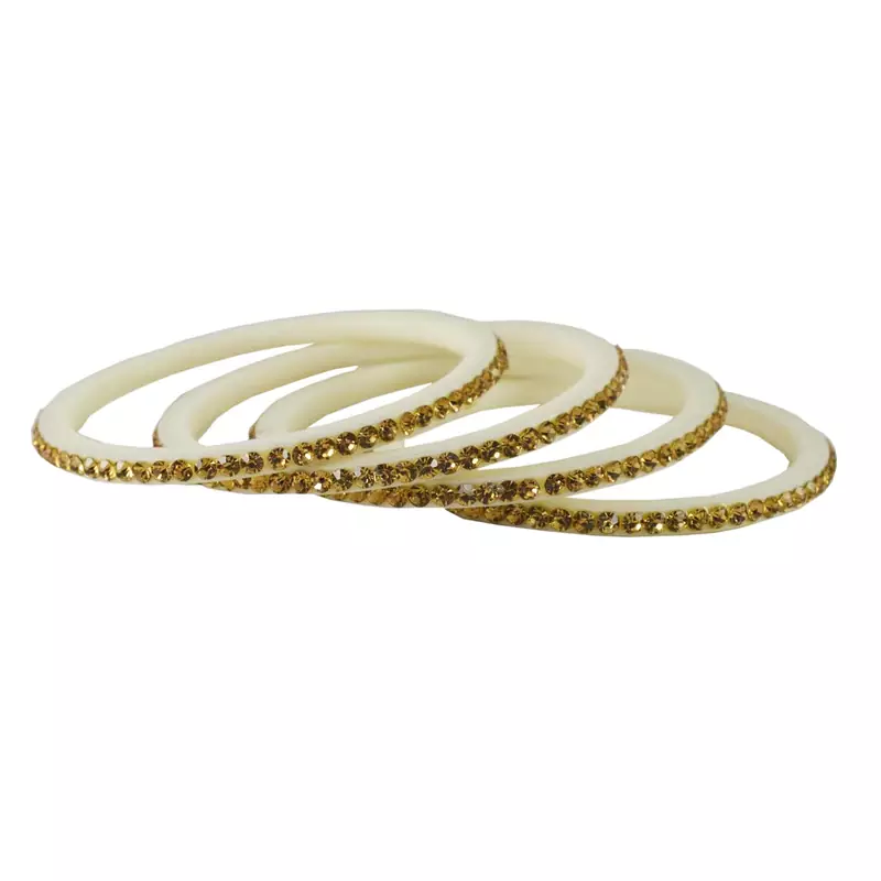 White Crystal Bangles And Bracelets