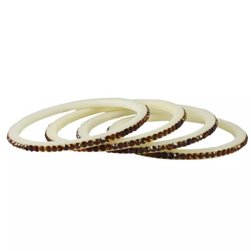 White Crystal Bangles And Bracelets