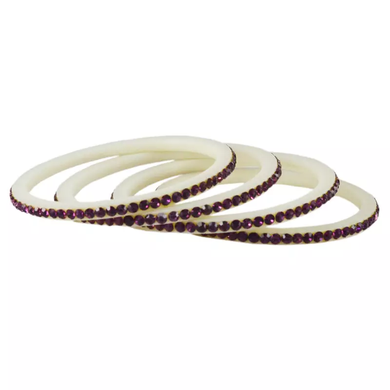 White Crystal Bangles And Bracelets