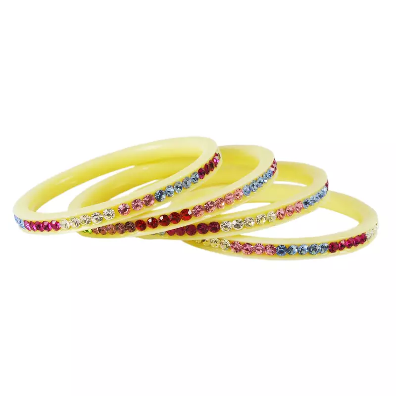 White Crystal Bangles And Bracelets