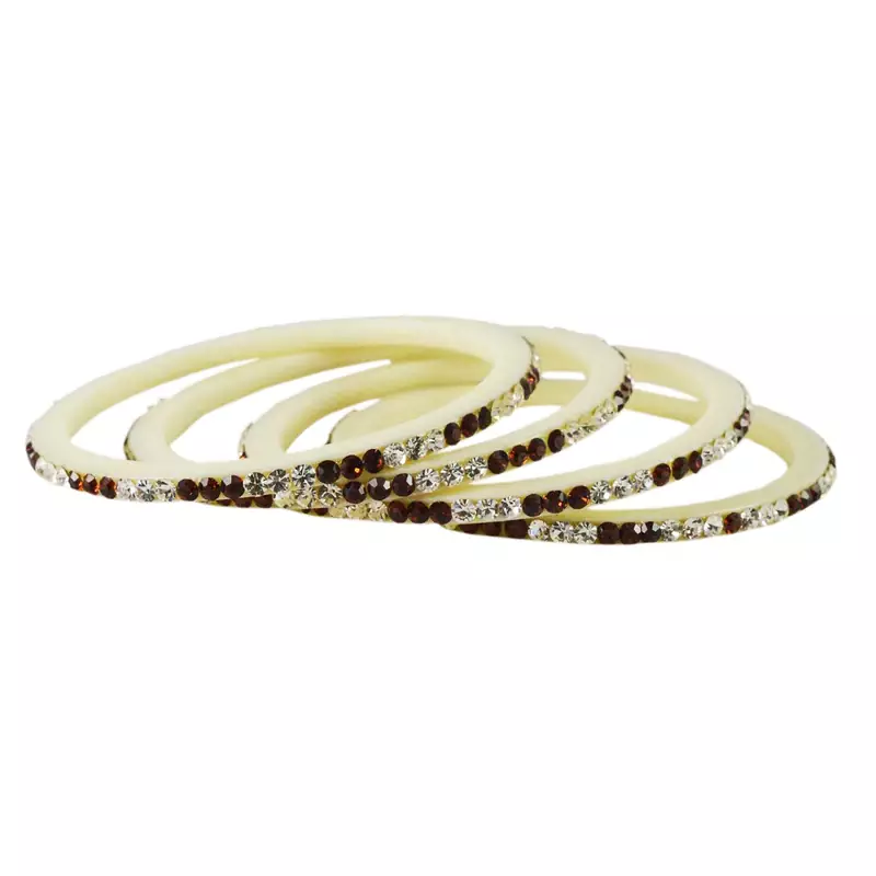 White Crystal Bangles And Bracelets