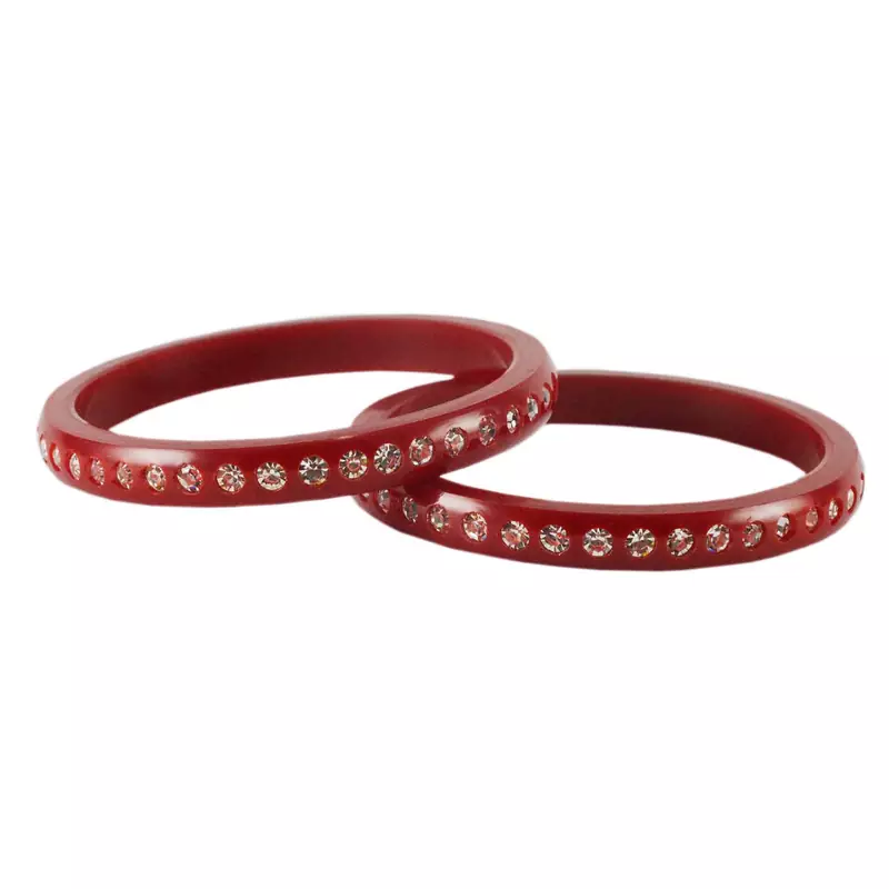 Red Crystal Bangles And Bracelets