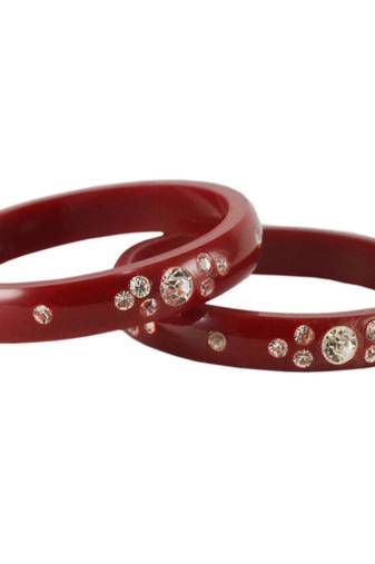 Red Crystal Bangles And Bracelets