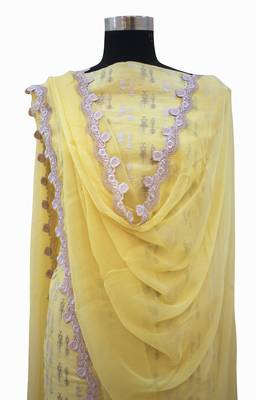 Designer Chanderi Lemon Melon Suit Set 4
