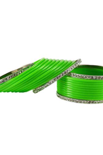 Green Crystal Bangles And Bracelets