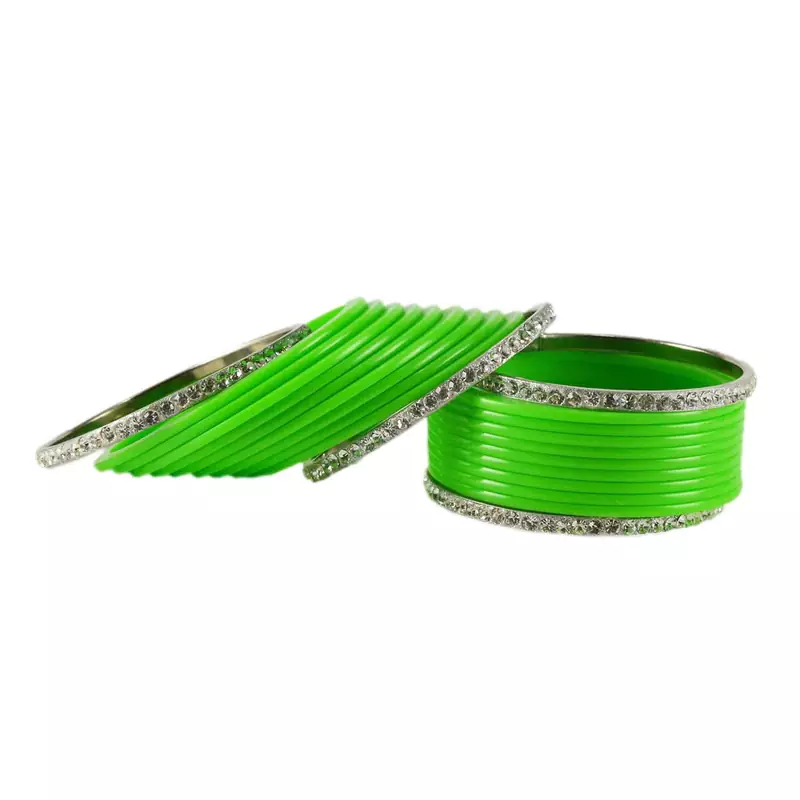 Green Crystal Bangles And Bracelets