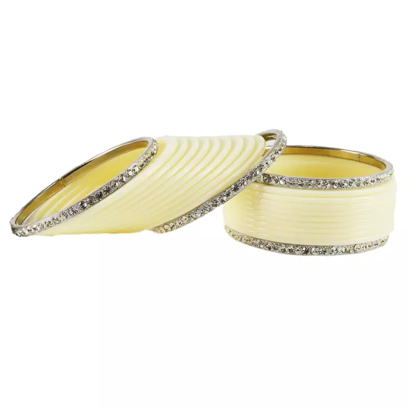 White Crystal Bangles And Bracelets