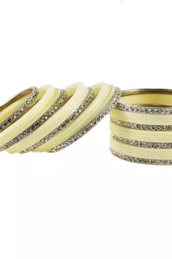 White Crystal Bangles And Bracelets