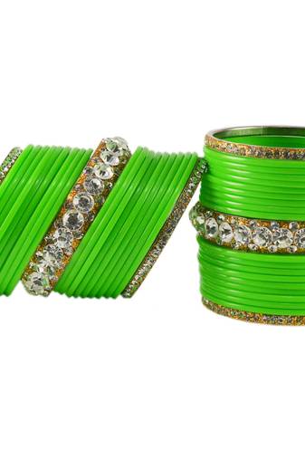 Green Crystal Bangles And Bracelets