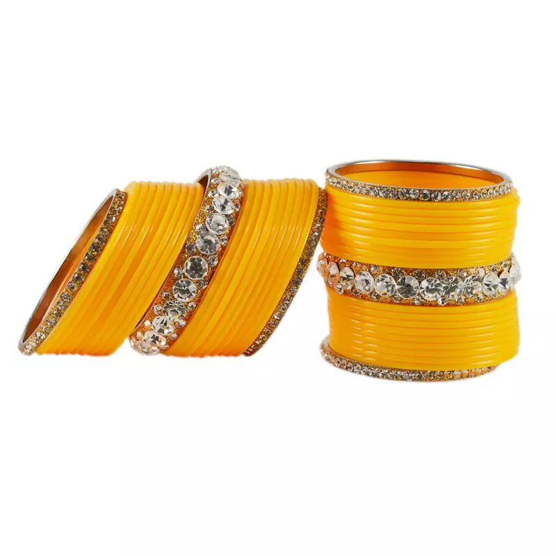Yellow Crystal Bangles And Bracelets