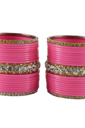 Pink Crystal Bangles And Bracelets