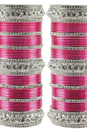 Pink Crystal Bangles And Bracelets